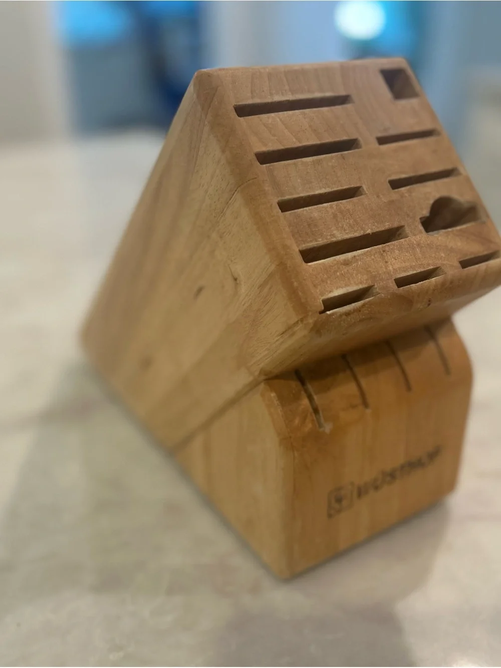 Wusthof Wooden Knife Block Organizer in Natural Wood